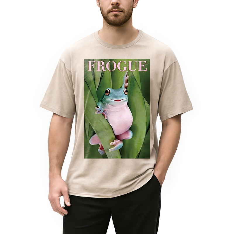 Tokyocanvas Quirky Frog Washed T-Shirt