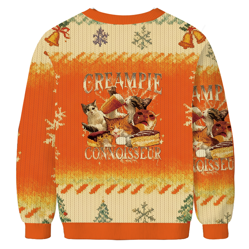 Tokyocanvas Creampie Connoisseur Meme Christmas Ugly Sweatshirt