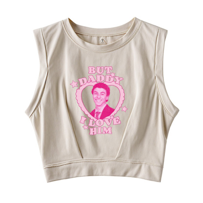 Tokyocanvas But Daddy I Love Him Sleeveless Crop Top