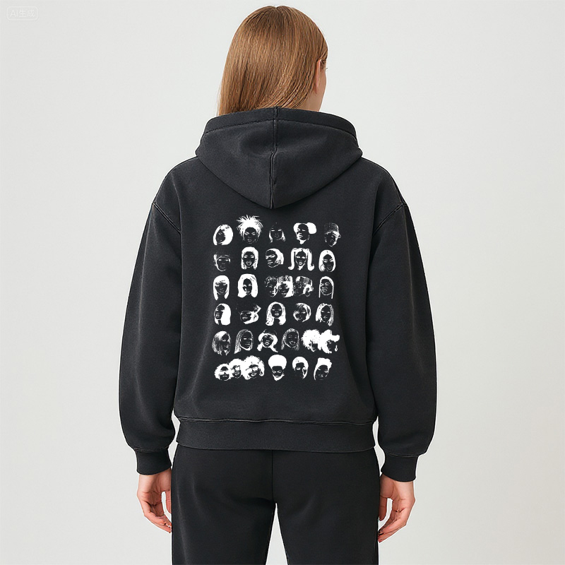 Tokyocanvas Hip Hop Ladies Washed Zip Hoodie