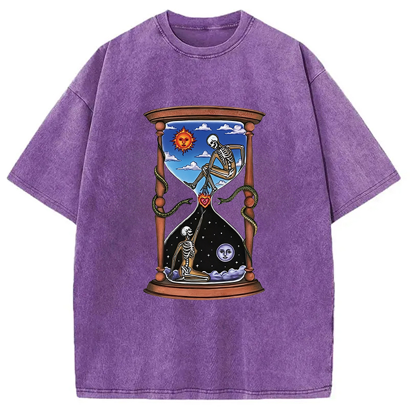 Tokyocanvas Love Fire Hourglass Washed T-Shirt