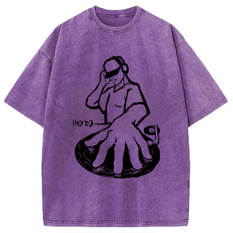 Tokyocanvas Hey DJ Washed T-Shirt
