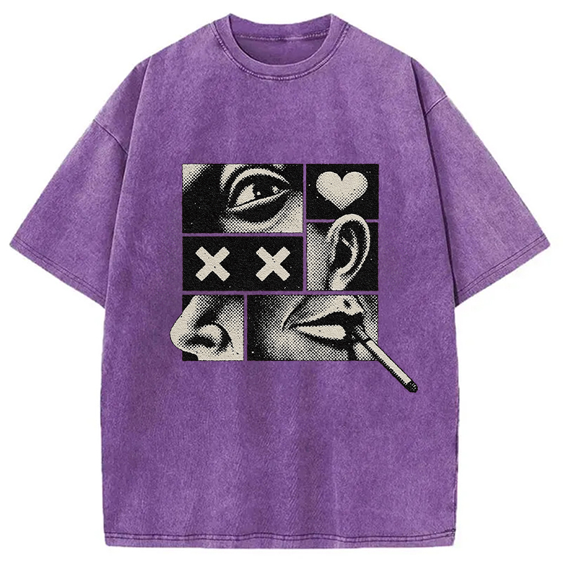 Tokyocanvas Disassembled Smoking Washed T-Shirt
