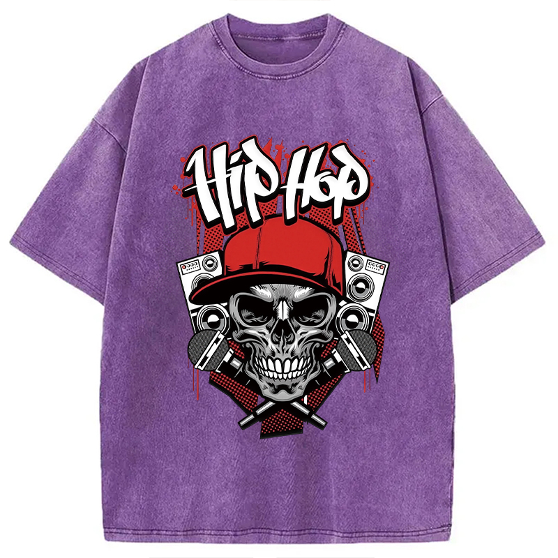 Tokyocanvas Skull Hip Hop Washed T-Shirt