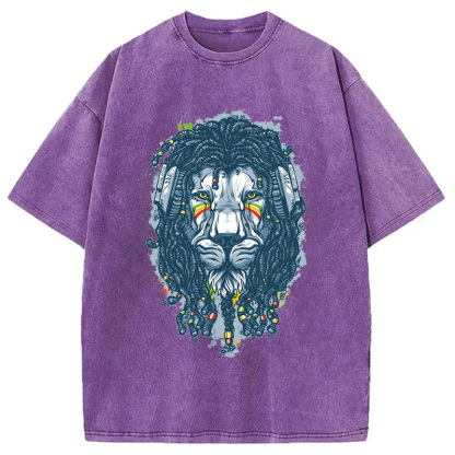 Tokyocanvas Hip Hop Lion Washed T-Shirt