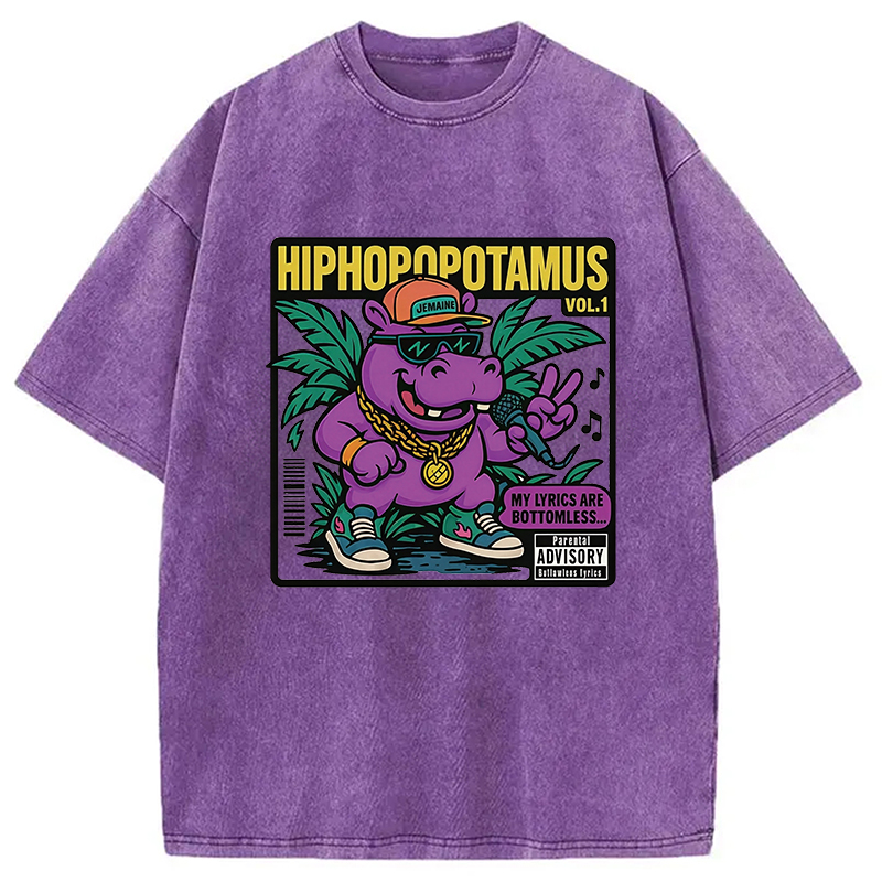 Tokyocanvas Hiphopopotamus Washed T-Shirt