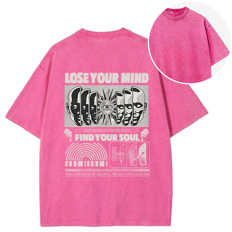 Tokyocanvas Lose Mind Find Soul Back Washed T-Shirt