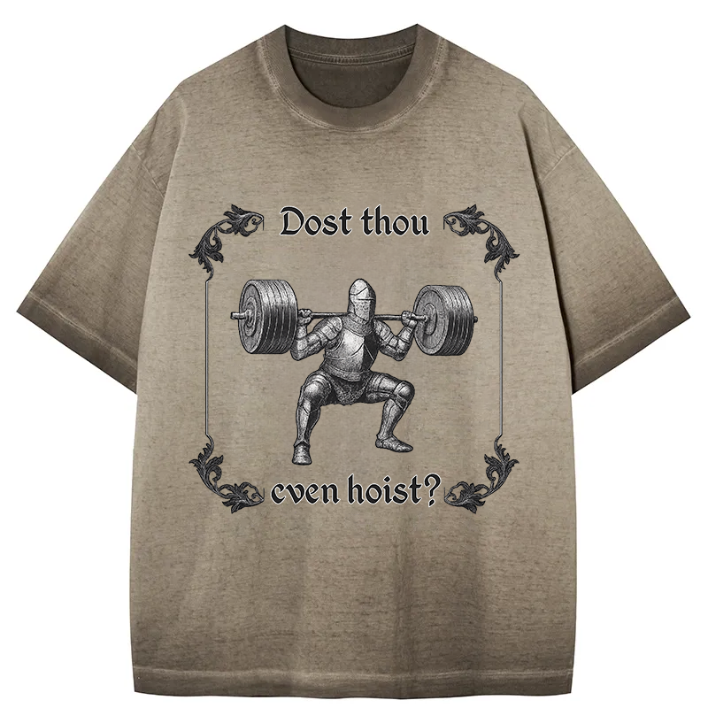 Tokyocanvas Dost Thou Even Hoist Gradient Washed T-Shirt