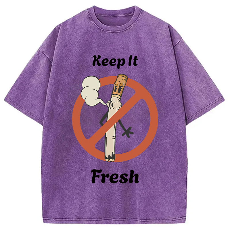 Tokyocanvas Keep It Fresh Retro Cigarette Washed T-Shirt