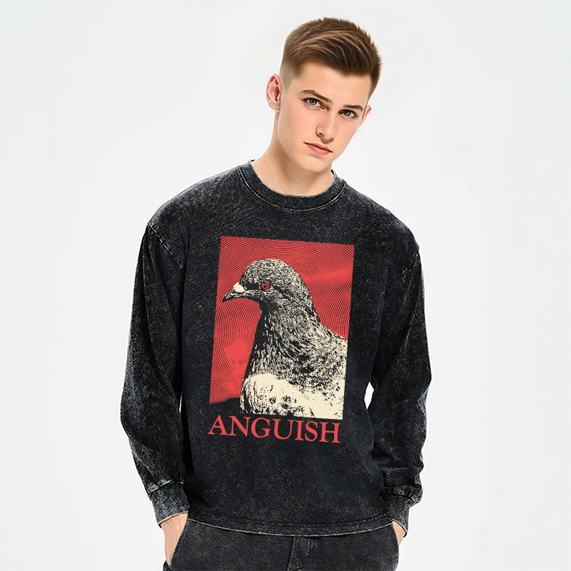 Tokyocanvas The Weight of Urban Anguish Long Sleeve Washed T-Shirt