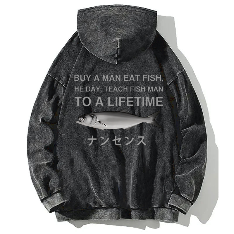 Tokyocanvas Funny To A Lifetime Back Washed Hoodie