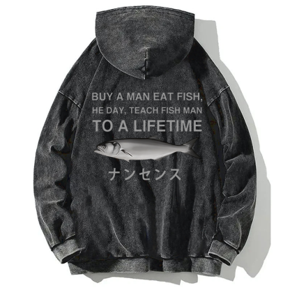 Tokyocanvas Funny To A Lifetime Back Washed Hoodie