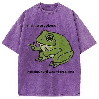 Tokyocanvas Stupid Frog Meme Washed T-Shirt