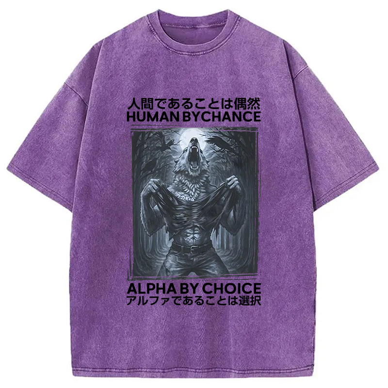 Tokyocanvas Howling Wolf Washed T-Shirt