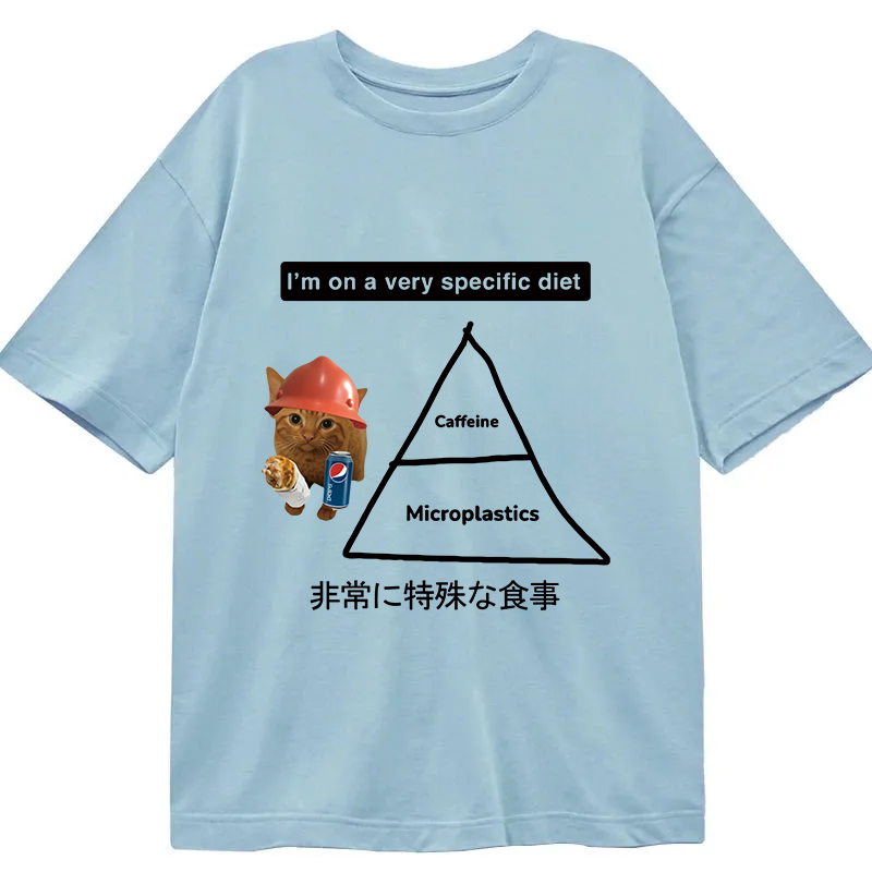 Tokyocanvas A Very Specific Diet Cat Meme Classic T-Shirt