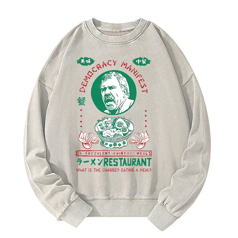 Tokyocanvas Delicious Chinese Food Washed Sweatshirt
