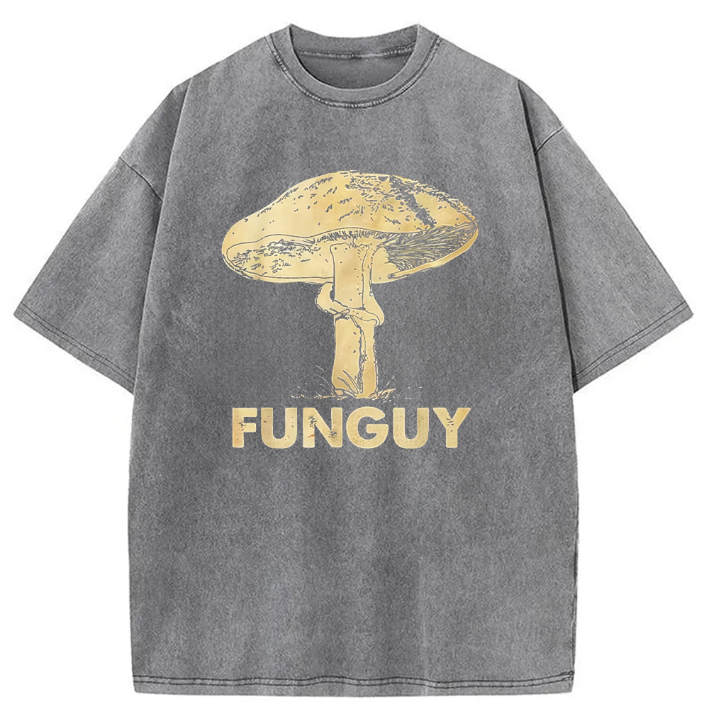 Tokyocanvas Funguy Mushroom Washed T-Shirt