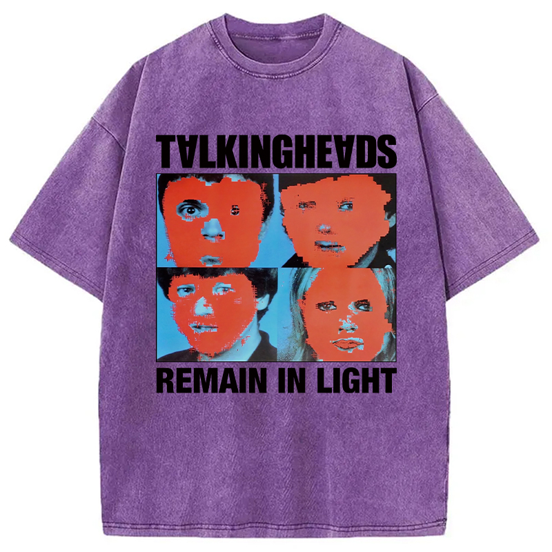 Tokyocanvas Talking Heads Remain In Light Washed T-Shirt