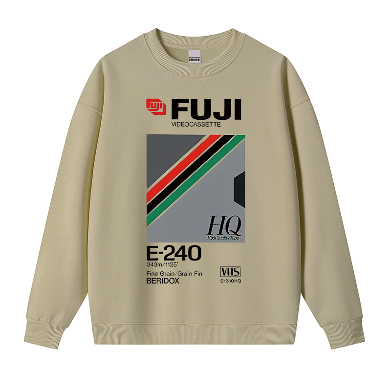 Tokyocanvas Retro VHS Tape Vaporwave Aesthetic Essential Fleece Lined Sweatshirt