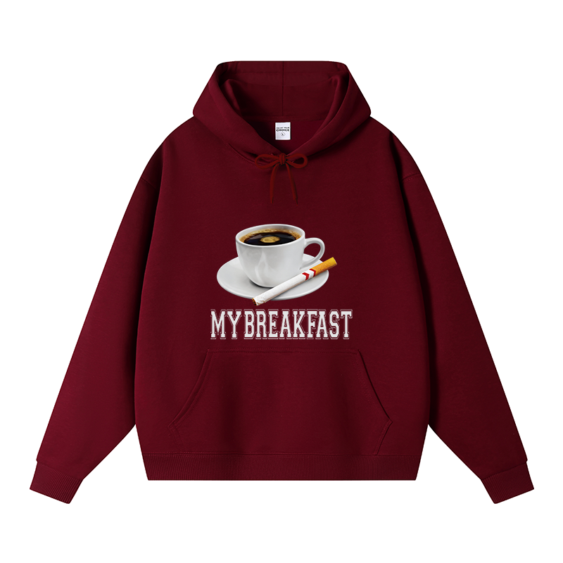 Tokyocanvas Breakfast Coffee Fleece Lined Hoodie