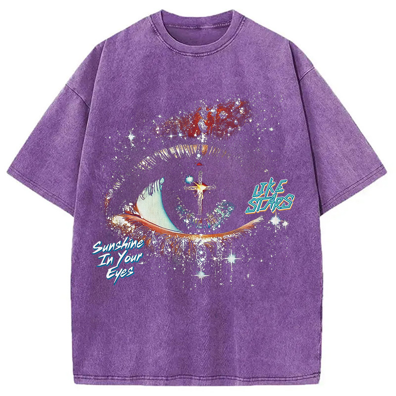 Tokyocanvas Eye Like Stars Washed T-Shirt