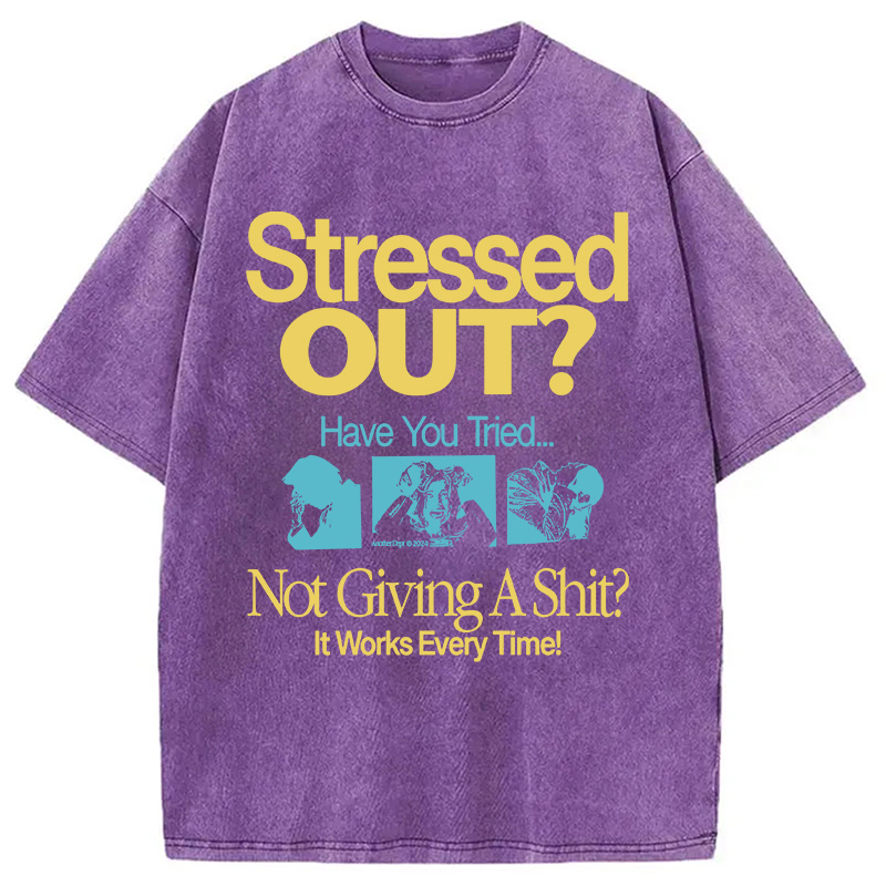 Tokyocanvas Stressed Out? Washed T-Shirt