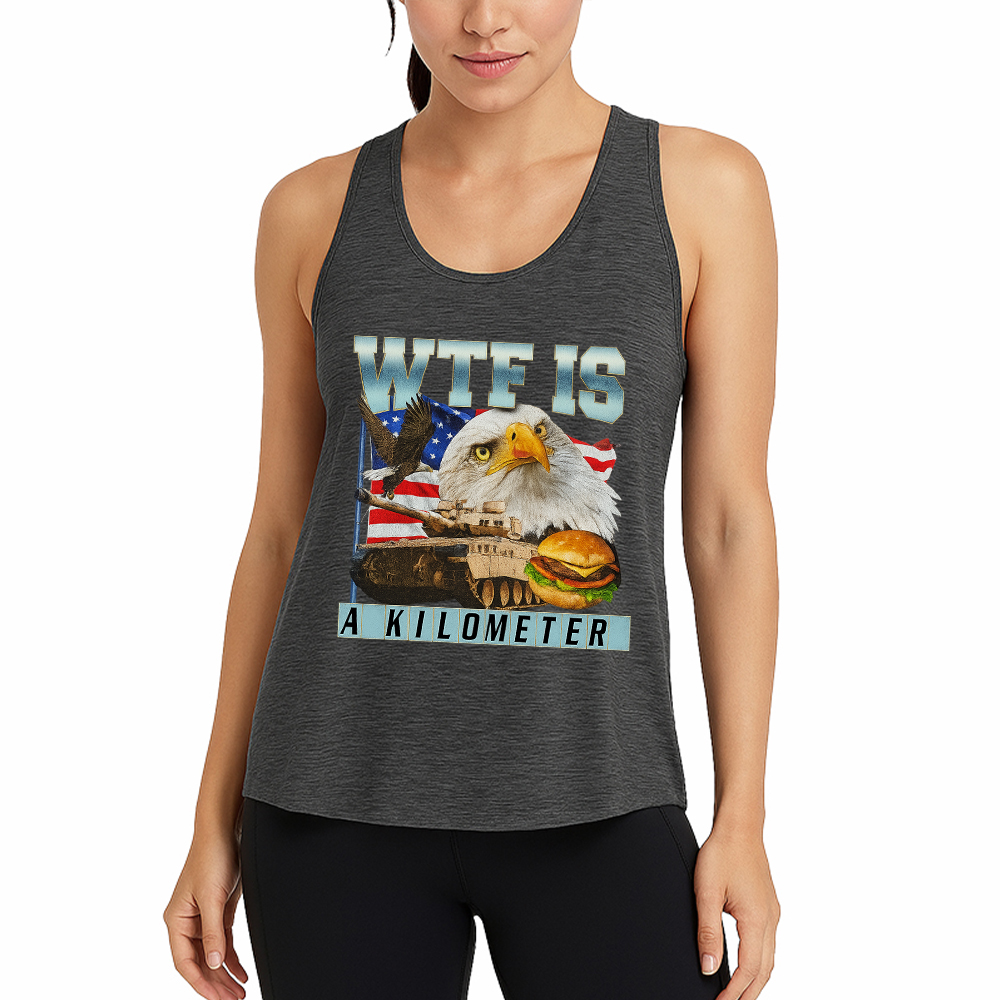 Tokyocanvas WTF Is A Kilometer Meme Fitness Tank