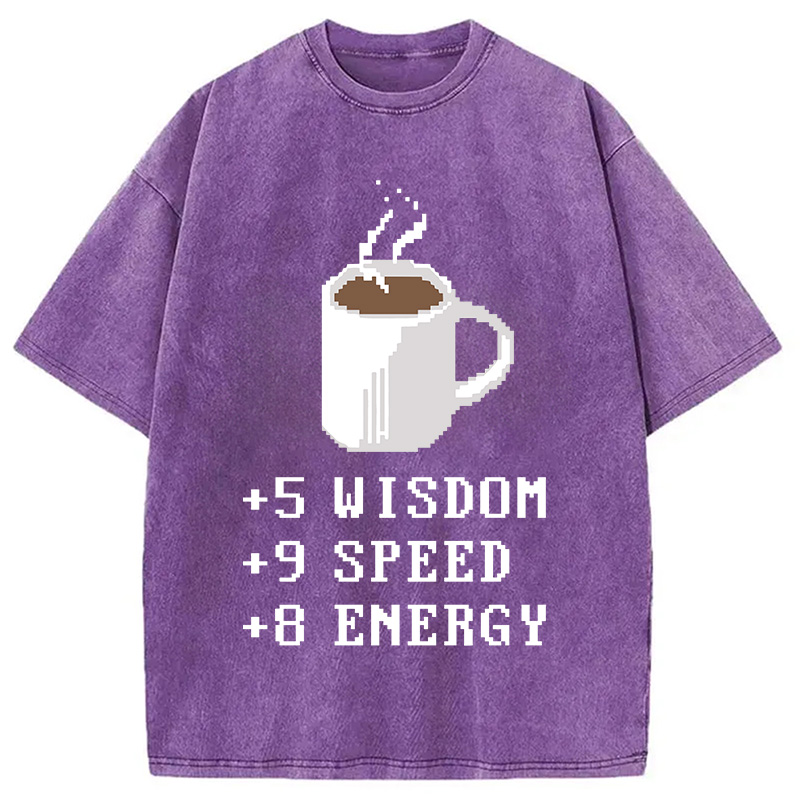 Tokyocanvas Coffee Plus To Stats Washed T-Shirt