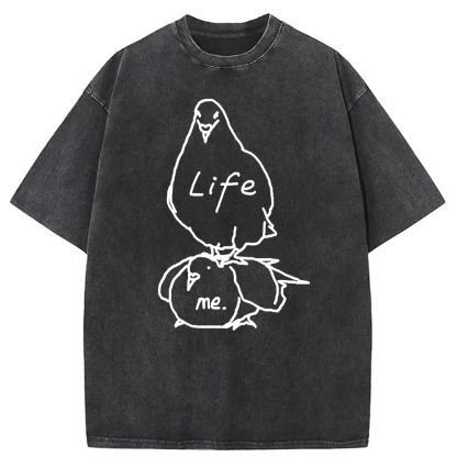 Tokyocanvas Life Is A Burden Washed T-Shirt
