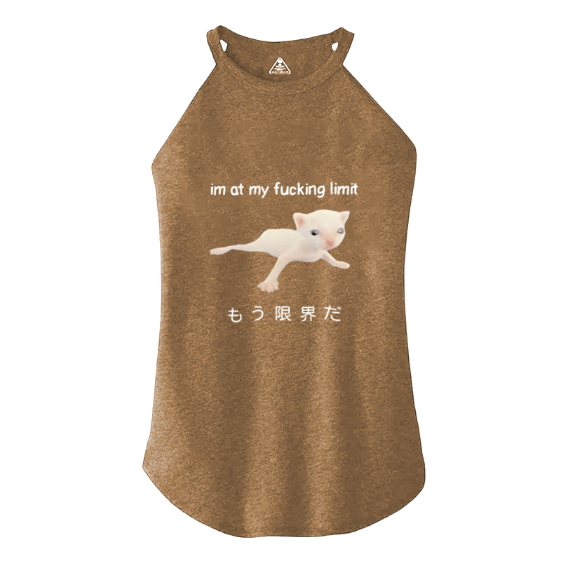 Tokyocanvas Cat Reaching Its Limit Cotton Tank