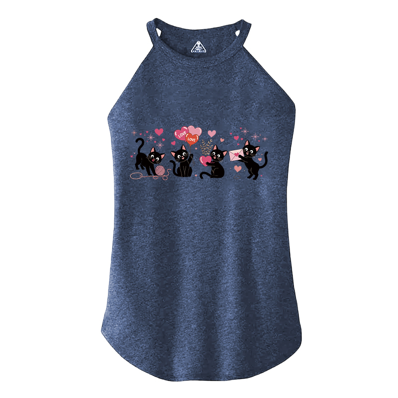 Tokyocanvas Valentine Cat Cotton Tank