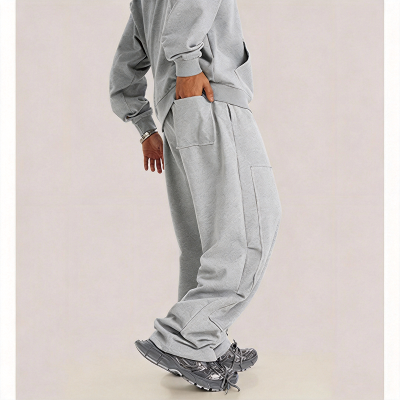 Tokyocanvas Raw-edge Straight-leg Sweatpants