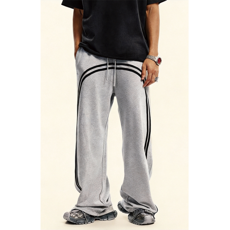 Tokyocanvas Batik Arched-Line Sweatpants