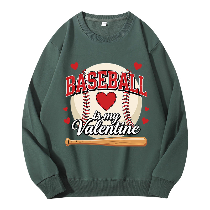 Tokyocanvas Baseball Is My Valentine Classic Sweatshirt