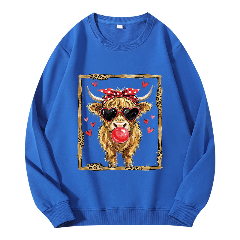 Tokyocanvas Highland Cow Valentine Classic Sweatshirt