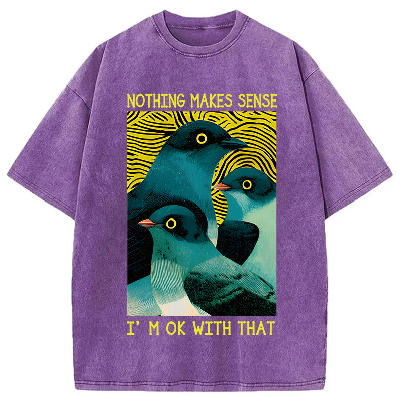 Tokyocanvas Nothing Makes Sense Washed T-Shirt