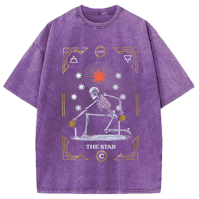 Tokyocanvas Cloak Tarot Star Washed T-Shirt