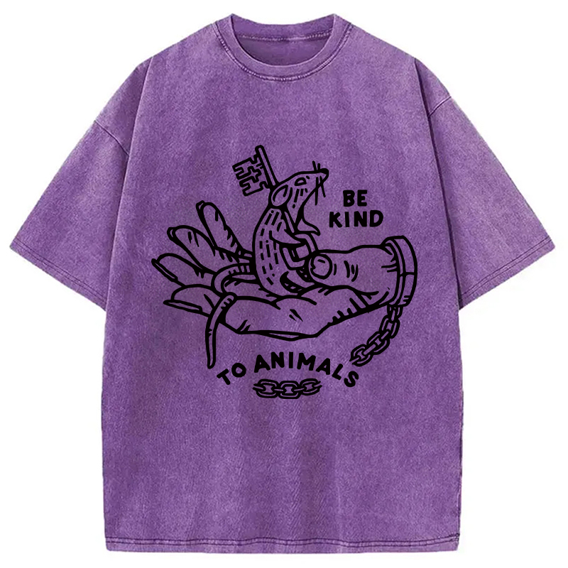 Tokyocanvas Be Kind To Animals Washed T-Shirt