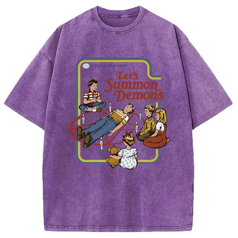 Tokyocanvas Let's Summon Demons Retro Washed T-Shirt
