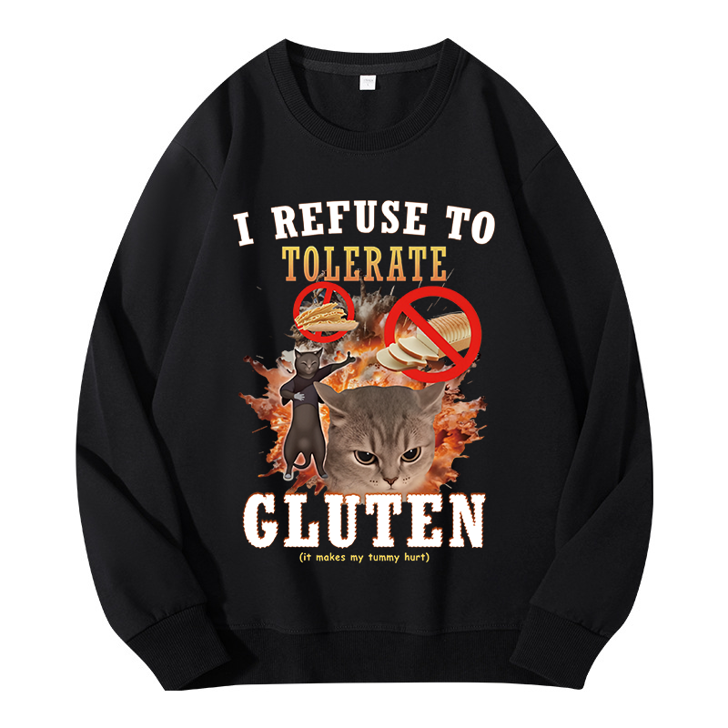 Tokyocanvas I Refuse to Tolerate Gluten Classic Sweatshirt