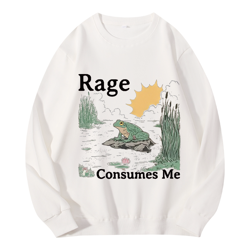 Tokyocanvas Rage Consumes Me Frog Pond Classic Sweatshirt