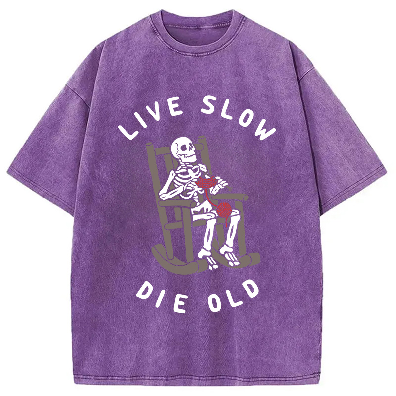 Tokyocanvas Live Slow Die Old Washed T-Shirt