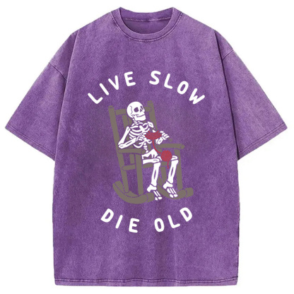 Tokyocanvas Live Slow Die Old Washed T-Shirt