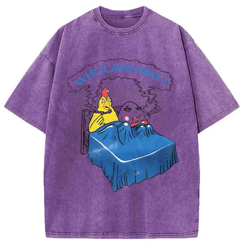 Tokyocanvas Who Came First Washed T-Shirt
