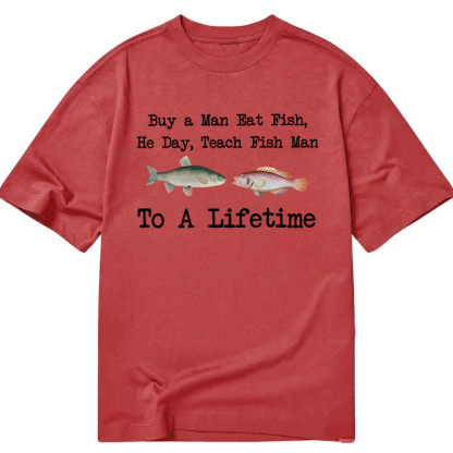 Tokyocanvas Buy a Man Eat Fish Classic T-Shirt