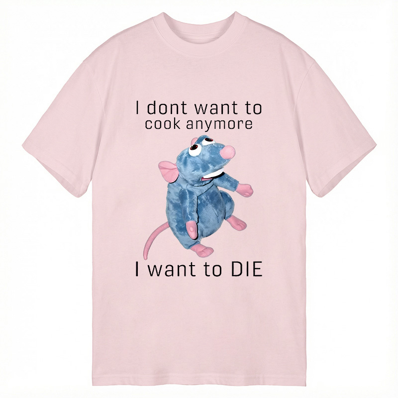 Tokyocanvas I Don't Want To Cook Anymore I Want To Die Rat Classic T-Shirt