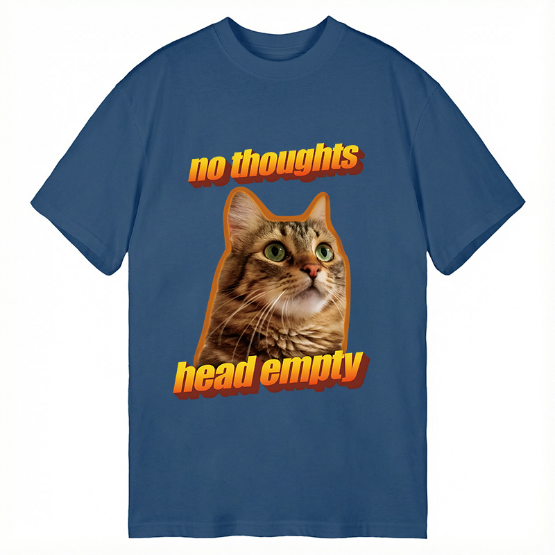 Tokyocanvas No Thoughts Head Empty Cat Meme Classic T-Shirt