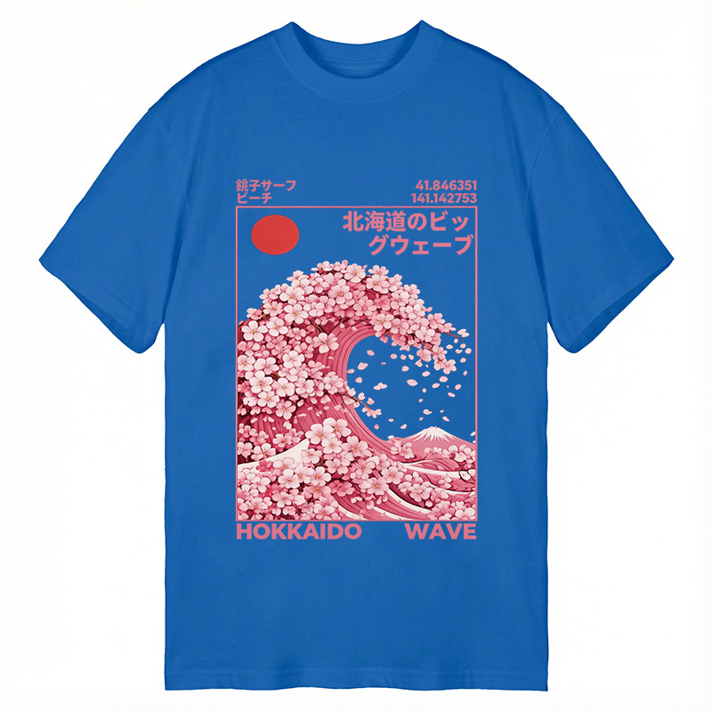Tokyocanvas Hokkaido Wave Sakura Classic T-Shirt