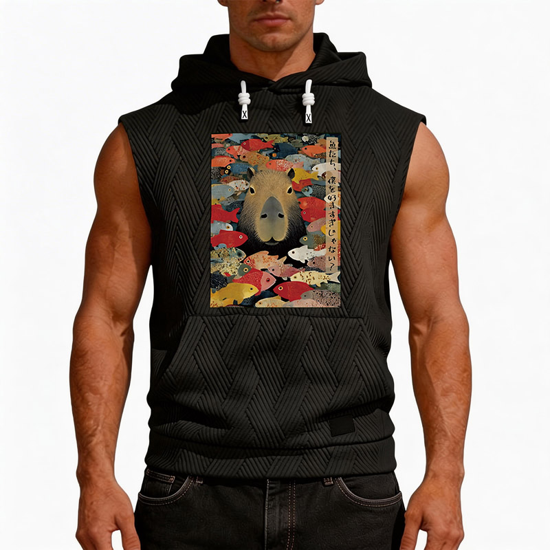 Tokyocanvas Am I Too Lovable Capybara Hooded Tank