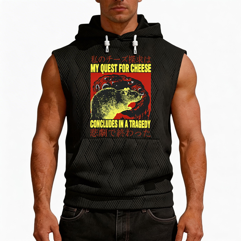 Tokyocanvas My Quest For Cheese Rat Japanese Hooded Tank